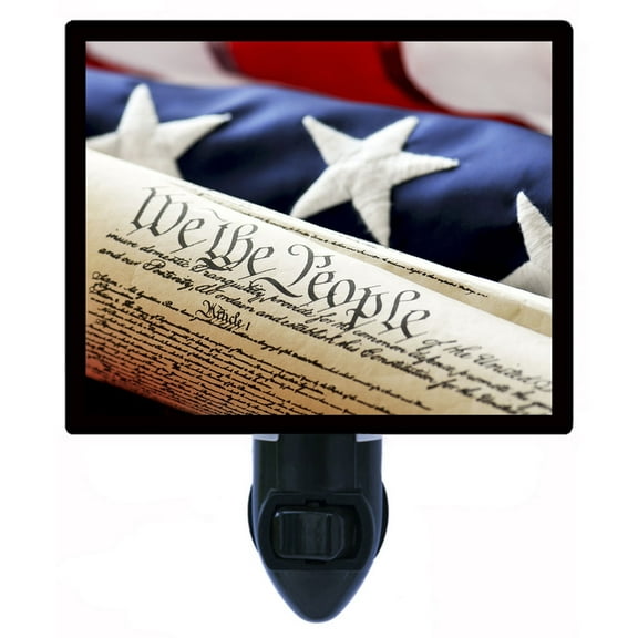 Night Light - We The People. | Patriotic Theme, Includes Free Switchable Insert, 4W Bulb, E12 Base