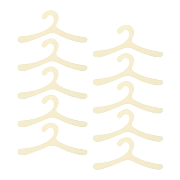 GOOHOCHY Clothes Hangers Plastic White 10pcs Pet Apparel Hangers