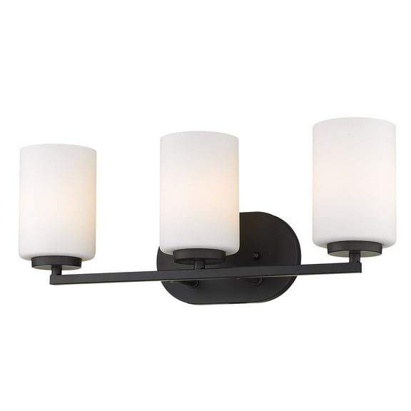 Golden Lighting Manhattan 3-light Vanity in Matte Black