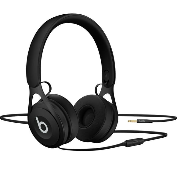 Restored Beats EP Wired On-Ear Headphones - Battery Free for Unlimited Listening, Built-In Microphone and Controls for Phone Calls - (Black)