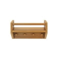 thumbnail image 4 of Max & Lily Wall Shelf with Pegs (16in / 400mm), Pecan, 4 of 6