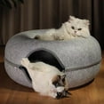 thumbnail image 7 of Cat Cave for Indoor Cats, Large Cat Donut Cat Tunnel Bed, Peekaboo Cat Cave with 3 Toys, Scratch Resistant Cat Bed, for Cats up to 10 Lbs, 7 of 7