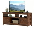 thumbnail image 2 of Uforic 59" Farmhouse TV Stand for 55/60 Inch TV with Power Outlet,Entertainment Center TV Console with Door, Brown, 2 of 9