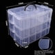 thumbnail image 2 of Caja contenedora de almacenamiento apilable de 3 niveles con 30 compartimentos, caja organizadora de plástico para artes y manualidades, juguetes, cuentas fusibles, cintas Washi, 9,5x6,5x7,2, 2 of 5