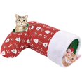 thumbnail image 1 of WAYAN Cat Tunnel Christmas Sock with Bell Balls, Upgraded 2 Way Cat Tunnel Interactive Toy, Pet Xmas Stocking with Crinkle Paper & Strong Spring-Steel Frame for Cat Kitten Kitty, Red Christmas Tree, 1 of 1
