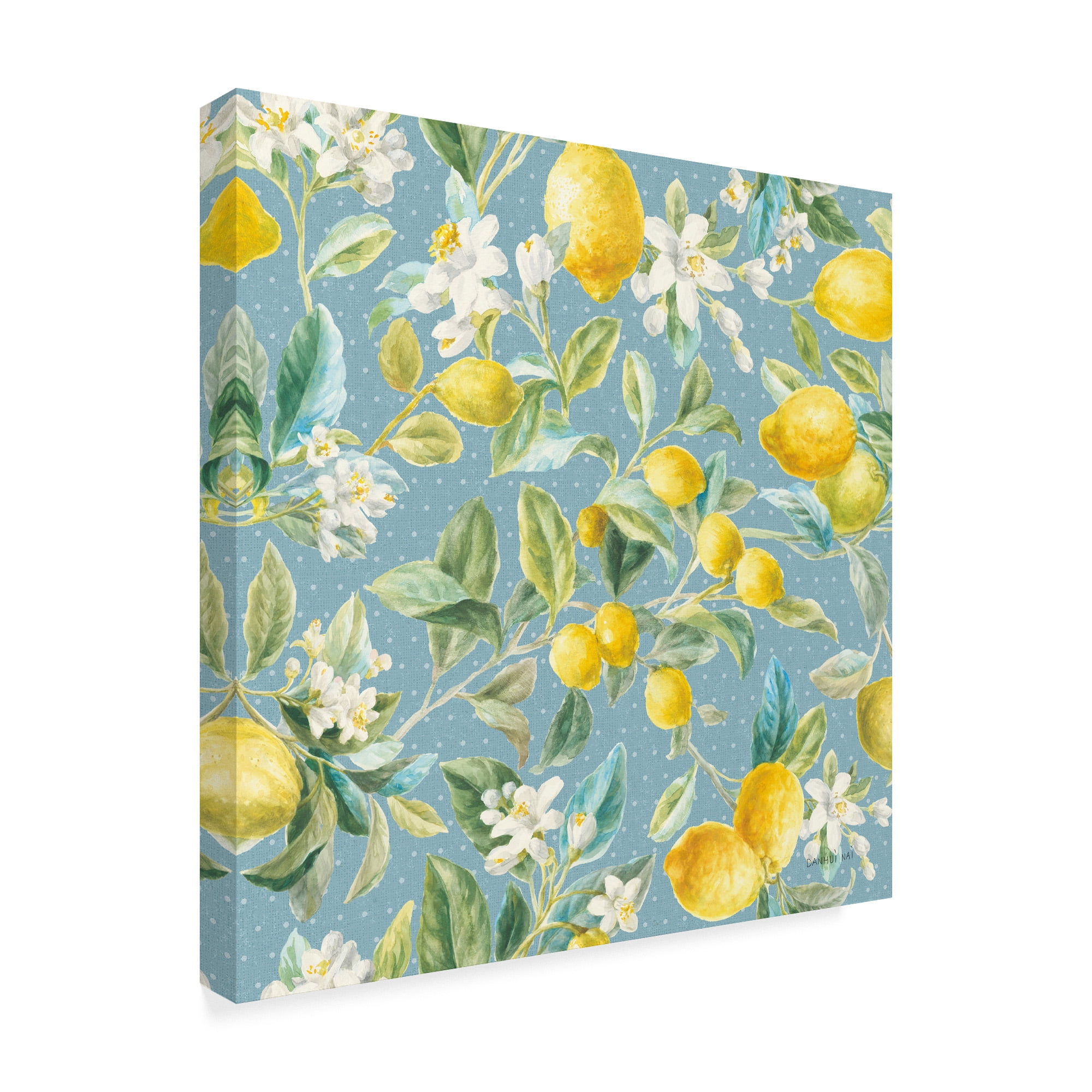 Trademark Fine Art 'Floursack Lemon Pattern IB' Canvas Art by Danhui Nai