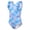Blue Fish Scales, variant on Girls One Piece Swimsuits Toddler Ruffled Cute Girls Bathing Suit Summer Beach Girls Bathing Suits Size 7-8