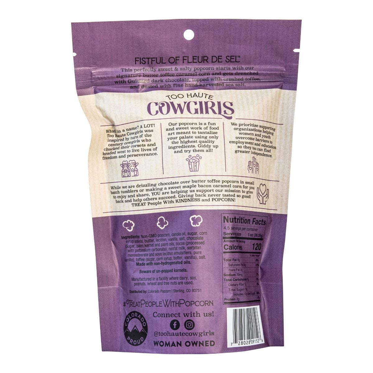 Fistful of Fleur de Sel Popcorn - 12-4.5z Bags - Too Haute C