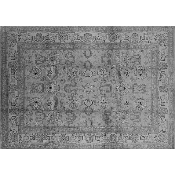 Ahgly Company Indoor Rectangle Oriental Gray Industrial Area Rugs, 3' x 5'
