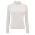 thumbnail image 3 of Womens Thermal Top Long Sleeve turtle neck Tops Womens Undershirts Fitted Tops Winter Tops Womens Undershirts, 3 of 4