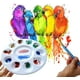 thumbnail image 3 of 12 paletas de bandejas de pintura, paleta redonda de plástico para niños o alumnos para pintar, artesanía de bricolaje en casa, jardín de infantes o escuela Ormromra CQ368, 3 of 8