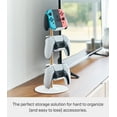 thumbnail image 6 of Yamazaki Home Controller Stand, White, Steel + Wood, Adjustable Tiers, 6 of 7