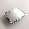 thumbnail image 2 of Vintage Style Western Rectangle Edge Custom Blank Belt Buckle Boucle de Ceinture, 2 of 5