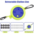 thumbnail image 2 of Retractable Clothes Line, 10 Metre Portable Anti-Winding Travel Washing Line, Adjustable Camping Washing Line with 10 Fixed Buckles and 20 Clothes Pegs for Camping Outdoor Indoor, 2 of 5