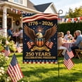 thumbnail image 3 of 250 Anniversary USA Flag 250th Anniversary USA Patriotic Garden Flag Double Sided Balds Freedoms Yard Flag For 4th Of July Independence Day Decor American Patriotic Outdoor Yard Garden Flags, 3 of 6