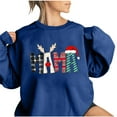 thumbnail image 2 of Chandail Vteches pour Femmes, Haut de Mode Coloré de Noël à Col Rond pour Femmes, Chandails à Manches Longues, 2 of 4