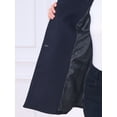 thumbnail image 5 of INSPIRE CHIC Women's Short Pea Coat Winter Warm Peter Pan Collar Double Breasted Belted Overcoat Jacket Slim Fit Work Outerwear XS Navy Blue, 5 of 6