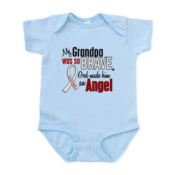 CafePress - Angel 1 GRANDPA Lung Cancer Infant Bodysuit - Baby Light Bodysuit, Size Newborn - 24 Months