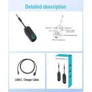Bluetooth Transmitter Receiver 2-in-1 Adapter, Wireless Bluetooth Audio Adapter for Airplane, TV, Car, Headphones, 3.5MM Aux, Dual Pairing & Hands-Free Calling