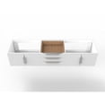 thumbnail image 2 of Castello USA Alpine 72" Wood Floating Vanity Base in White with Chrome Handles, 2 of 4