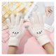 thumbnail image 3 of Guantes de invierno 1 par de guantes de mujer, guantes cálidos de felpa de invierno para mujer (color: blanco, talla de guante: talla única), 3 of 5