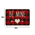 thumbnail image 6 of Clearance!FNGZ 2024 Valentine's Day Gift Carpet Indoor Outdoor Door Mat Low Profile Resist Dirt Rug Durable and Washable Absorb Water-Slip Entryway Door Letter and Floral Heart Rug 40 X 60CM Red, 6 of 7