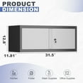 thumbnail image 2 of Garage Storage Cabinet,Metal Wall Storage Cabinet with Locking Doors for Workshop,Kitchen,Steel Tool Hanging Cabinets for Warehouse,Home Office,BlackGray,12.8''H, 2 of 9
