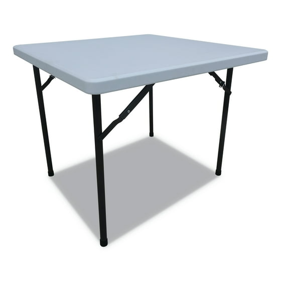 Square Plastic Folding Table 36w X 36d 29h White