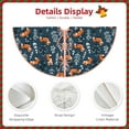 thumbnail image 3 of Daiia cute fall fox Drawing Merry Christmas Tree Skirt , Xmas Large Lace-up Tree Skirt, Santa Snowflakes Rustic Home Decorations New Year Party Farmhouse Decor-30", 3 of 6
