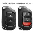 thumbnail image 2 of Glossy Black Carbon Fiber Pattern Exact Fit Flip Key Fob Shell Cover For Jeep: 2018-up Wrangler JL and 2020-up Gladiator, 2 of 9