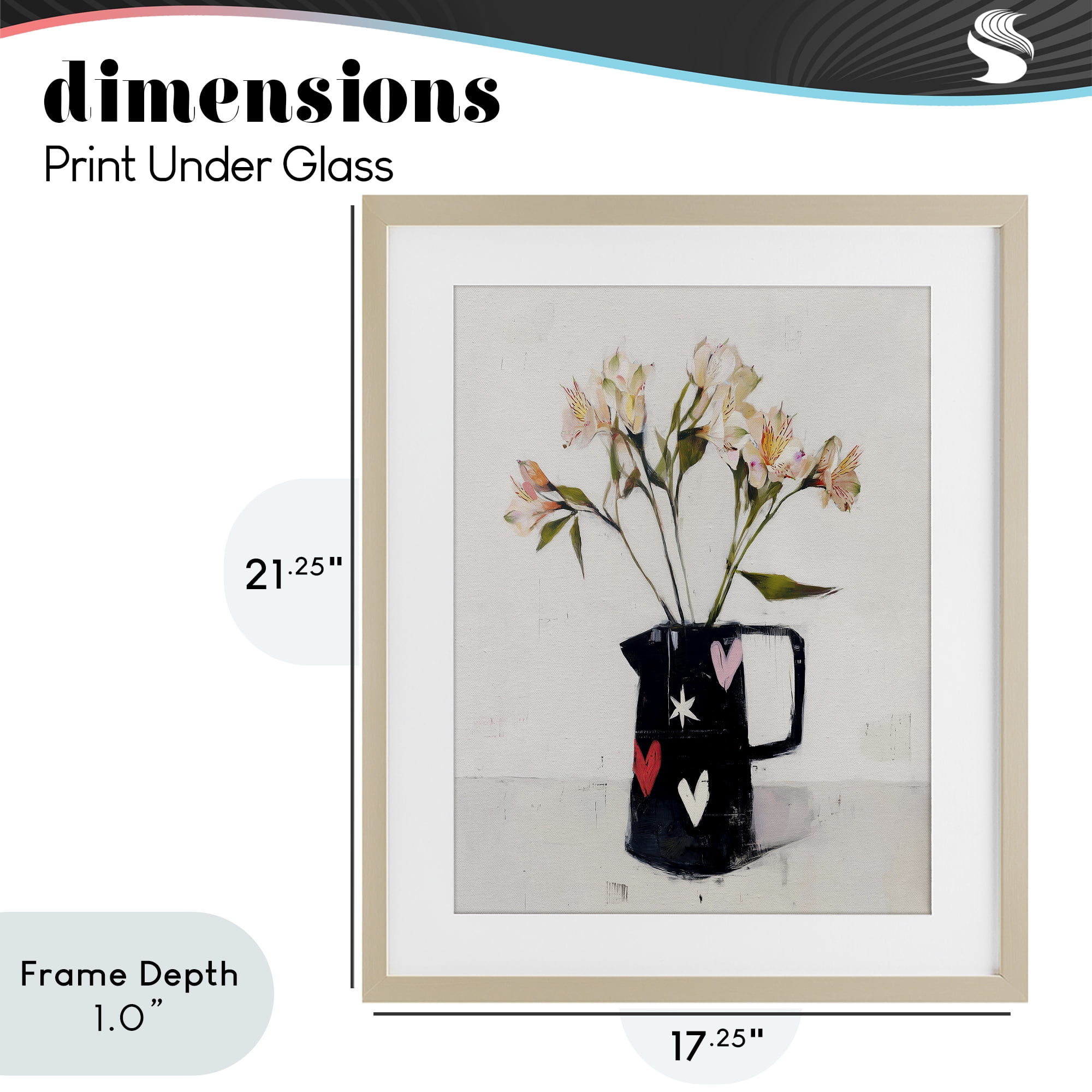 Stupell Industries Urban Mirage of Petals Birch Framed Print Under Glass, design by Svetlana Aleynikova