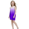 thumbnail image 3 of ATOGUTA Size 5T-14 Little Girls Summer Dresses Casual Summer Straps Romper Dresses Tennis Dresses With Pockets Purple, 3 of 4