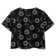 thumbnail image 2 of Uourmeti Sun and Moon Kids Short Sleeve Crop Top for Girls 5-14Y Summer Loose Crew Neck Pullover Casual Soft Sports T-Shirt, 2 of 5