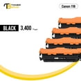 thumbnail image 3 of Toner Bank Compatible Toner Cartridge for Canon 118 118K image Class MF726CDW MF8580CDW LBP7660CDN LBP7200CDN Printer (Black, 4-Pack), 3 of 8