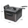 Presto 5Qt Dual Basket Pro Fry Immersion Element Black Deep Fryer 05489