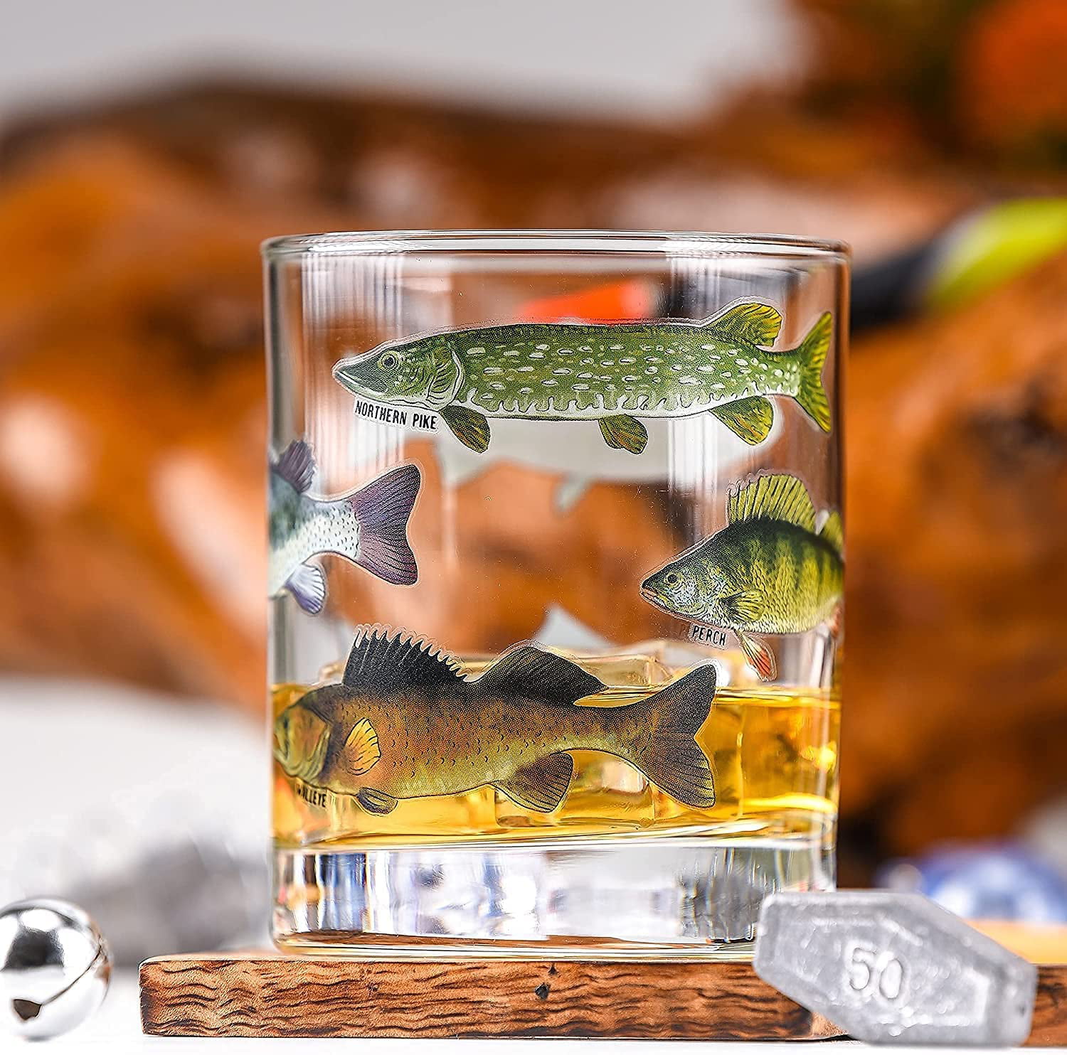 Greenline Goods – Fishing Glass Set for Fisherman and Outdoorsman