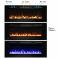 thumbnail image 3 of PuraFlame EF173B 50" Recessed Electric Fireplace, Flush Mounted for 2x6 Stud, Log Set & Crystal, 1500W, Black, 3 of 6