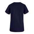 thumbnail image 6 of ClodeEU Women's Plus Size V Neck Short Sleeve Top with Pocket ，Solid Color Casual Work Shirt Dark Blue,Women's Plus L, 6 of 6