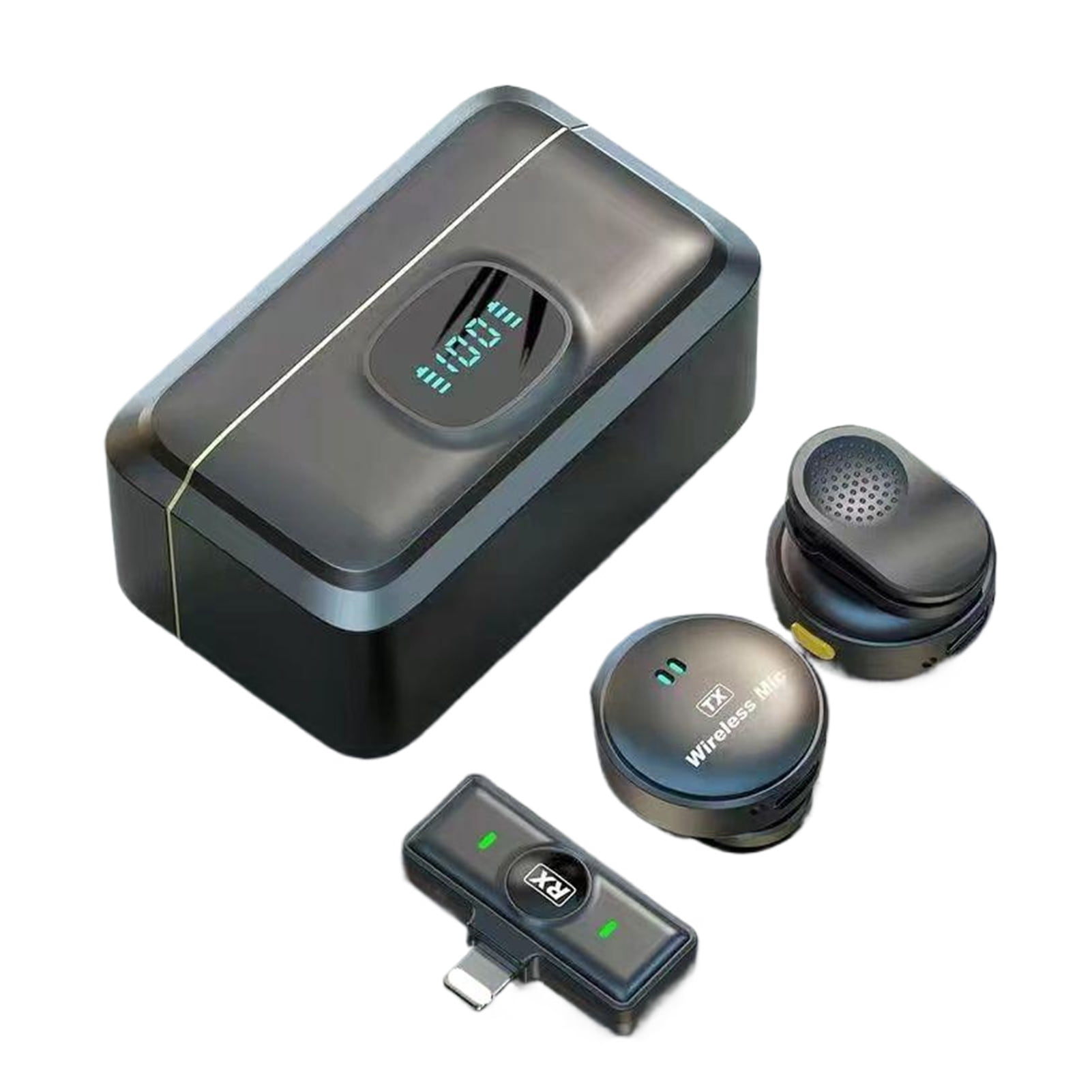 Inteprter Micrófono inalámbrico con reducción de ruido inteligente para teléfono celular, sonido de voz claro, micrófono USB Electrónica Iluminación