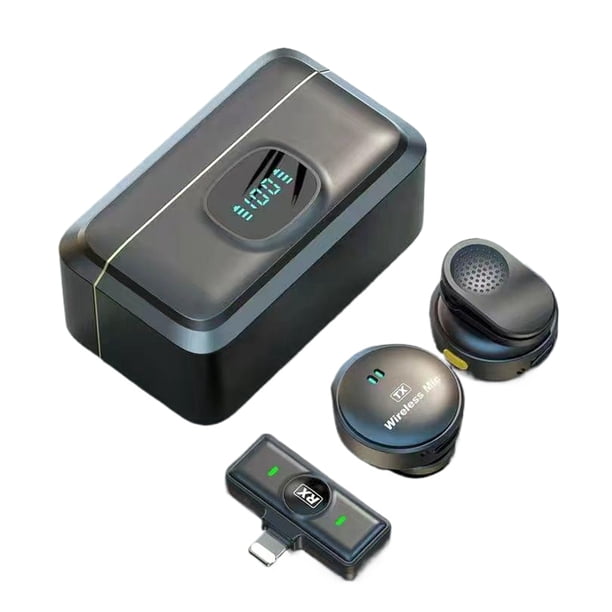 Inteprter Micrófono inalámbrico con reducción de ruido inteligente para teléfono celular, sonido de voz claro, micrófono USB Electrónica Iluminación