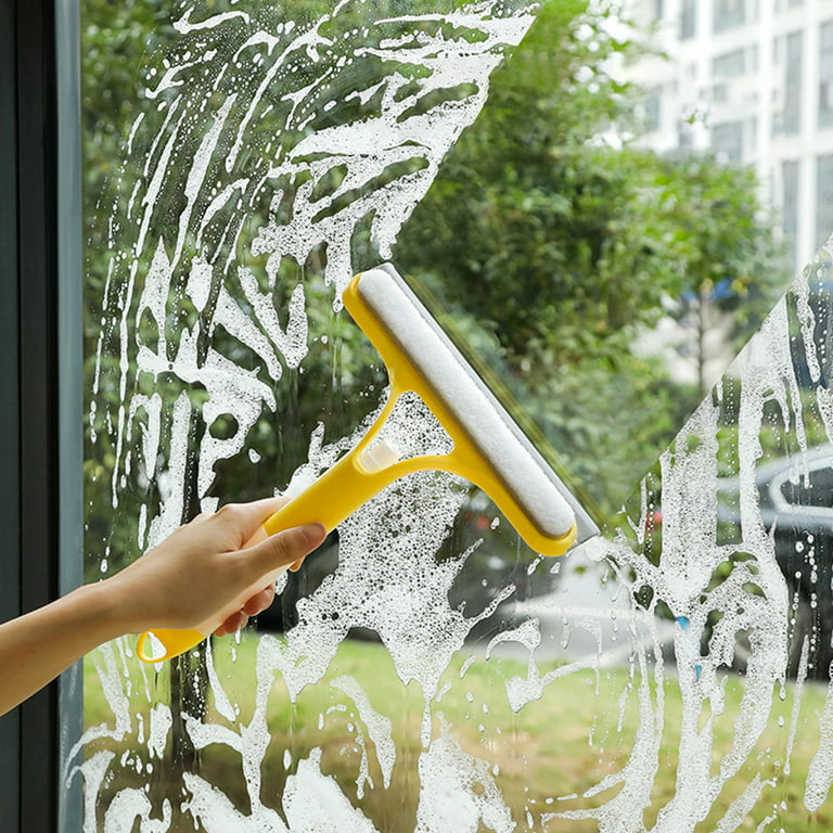 3-in-1 Car Window Squeegee with Glass Cleaner Spray, Wipe, and Scraper - Effortlessly Clean Mirrors, Screens, and Bathroom Surfaces - Bathroom