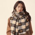 thumbnail image 1 of Bufanda cálida de estilo coreano para mujer, estilo perezoso de invierno, bufanda de cuadros antiguos tipo cachemira para hombres, 1 of 4