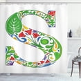 thumbnail image 1 of Ambesonne Letter S Shower Curtain, Nature Inspired S Sign, 69"Wx70"L, Multicolor, 1 of 3