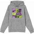thumbnail image 3 of Beetlejuice Beetlejuice Valentine Card Collage Adult Heather Gray Long Sleeve Hoodie-Medium, 3 of 4
