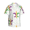 thumbnail image 2 of Kll Men'S Hawaiian Shirt Short Sleeve Button Down Beach Shirts-Mardi Gras Carnival1, 2 of 8