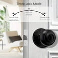 thumbnail image 5 of Fingerprint Smart Door Lock Handle with App Control, Biometric Keyless Entry Door Knob with Backup Keys, Security Door Handle for Bedroom Office Apartment, 5 of 7