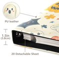thumbnail image 3 of FORMRS 3 Ring Photo Album 4"x6" Self Adhesive Large Capacity PU Leather Cover, Halloween Cute Ghosts, 3 of 8