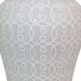 thumbnail image 4 of Benjara Deni 33 Inch Temple Jar, Removable Lid, Carved Pattern, Ceramic, White, 4 of 5