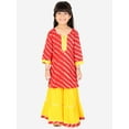 thumbnail image 1 of Ahhaaaa Kids Ethnic Cotton Jaipuri Printed Kurti with Sharara Set for Baby Girls, 1 of 22