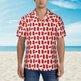 thumbnail image 5 of Uemuo Canada Printed Regular Fit Short Sleeve Casual Hawaiian Shirt for Men,Aloha shirt,Tropical shirt,Floral print shirt,Vacation Beach shirt-Small, 5 of 9